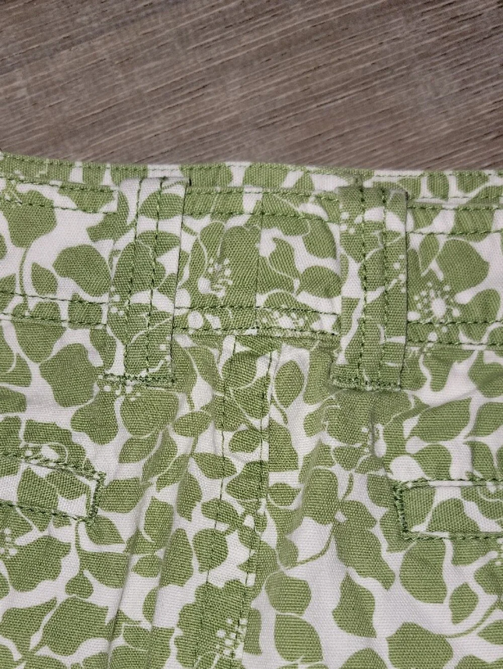 J. Crew Green and White Floral Button-Front Skirt - Picture 4 of 7